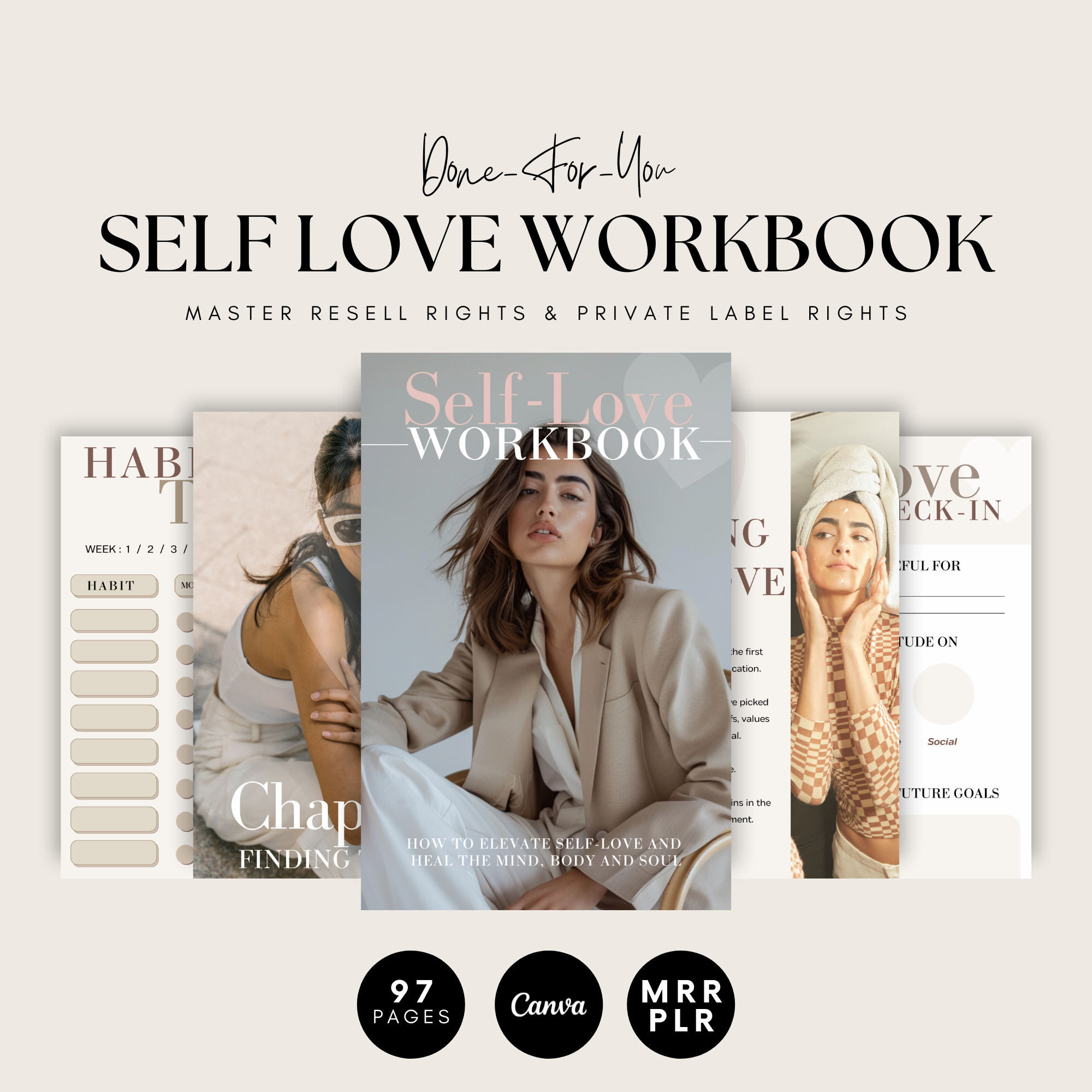 Self Love Workbook for Confidence & Personal Growth | Elevate Her Studio