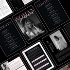 Womanpreneur Mindset for Success eBook layout preview. Includes chapter list and motivational content for aspiring women entrepreneurs.