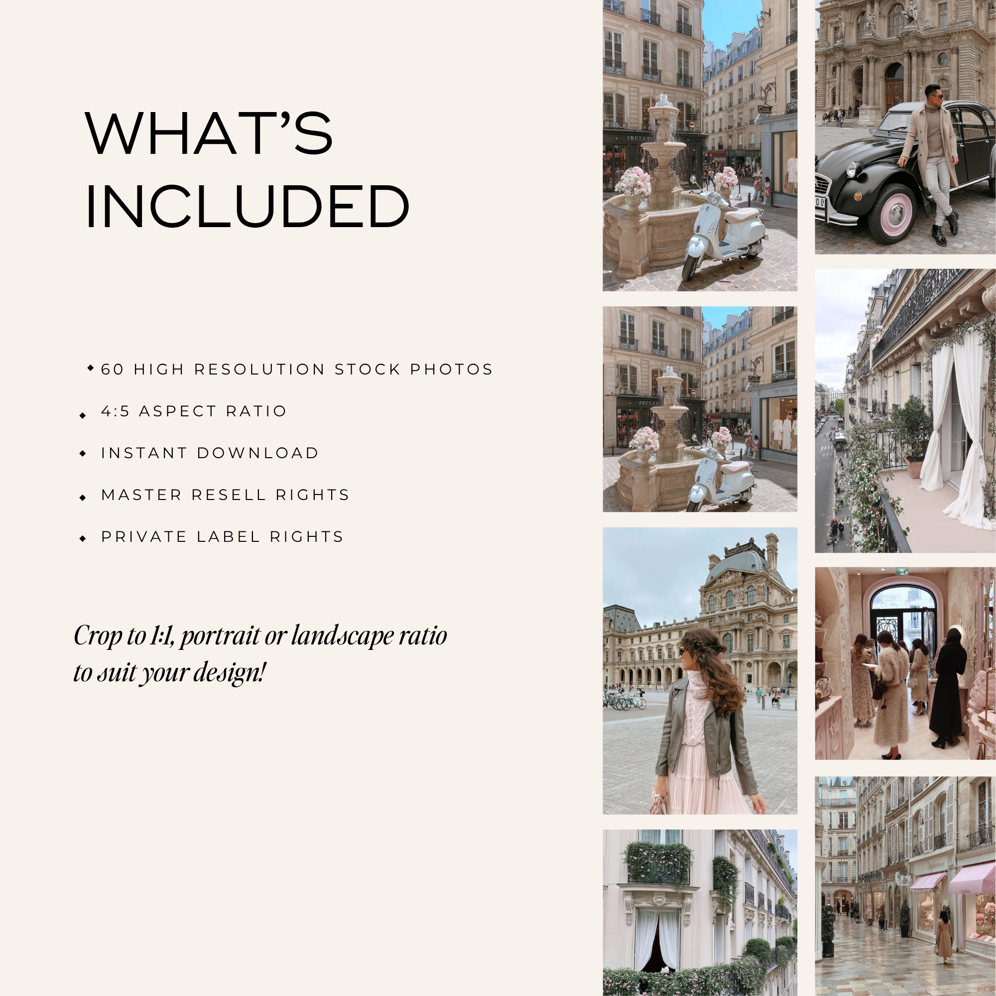 60 French Parisian Stock Photos - Elevate Her Agency