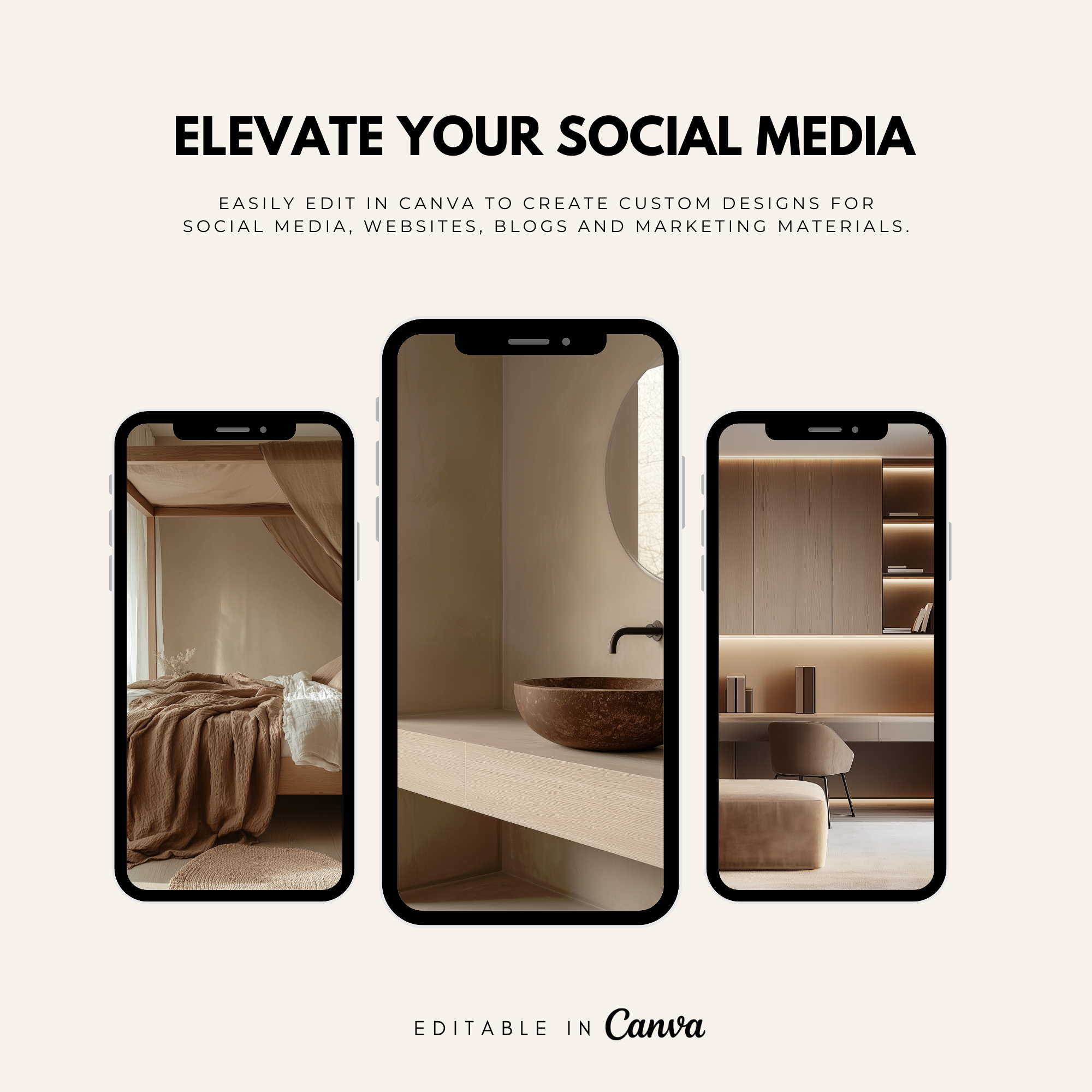 50 Modern Organic Home Stock Photos - Elevate Her Studio