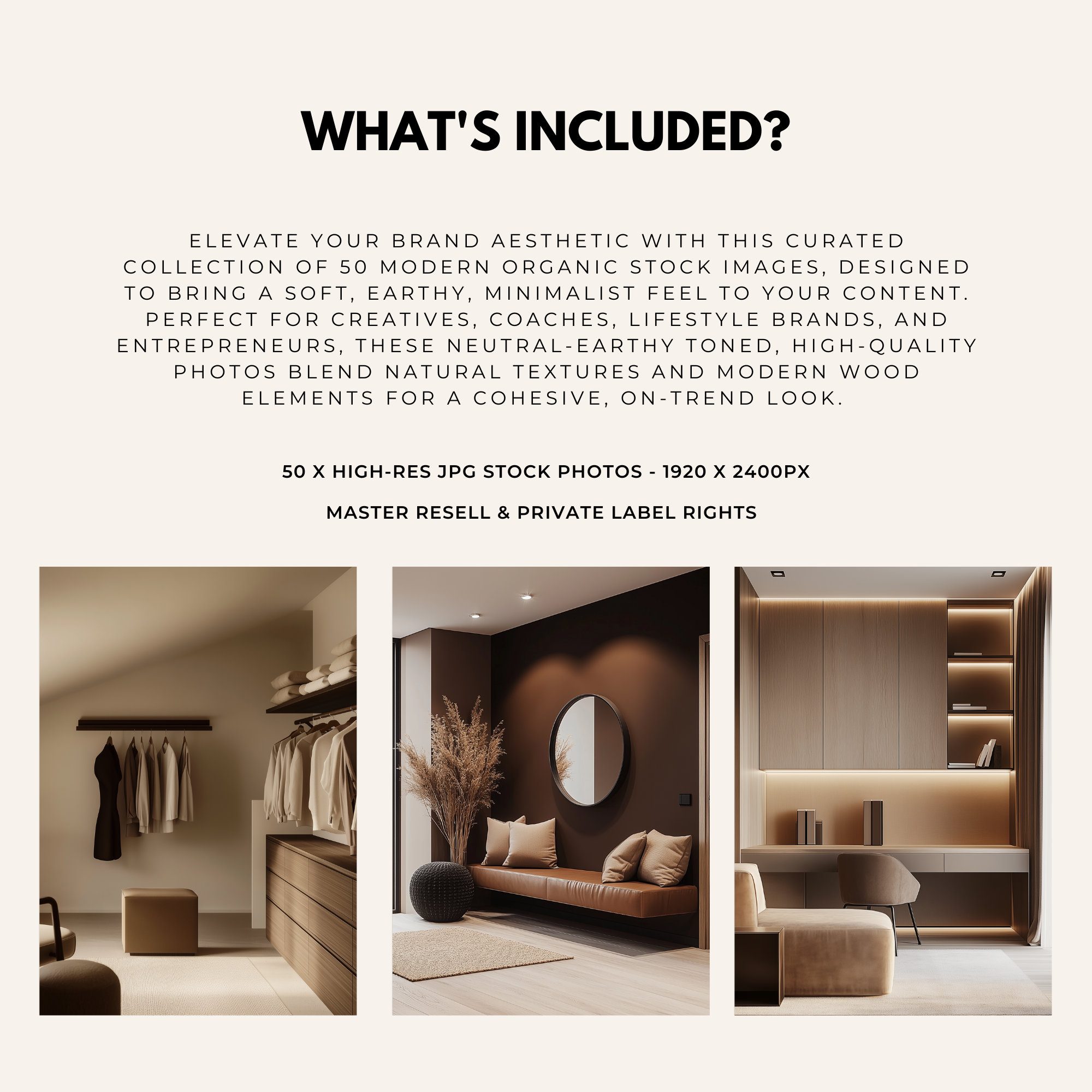 50 Modern Organic Home Stock Photos - Elevate Her Studio