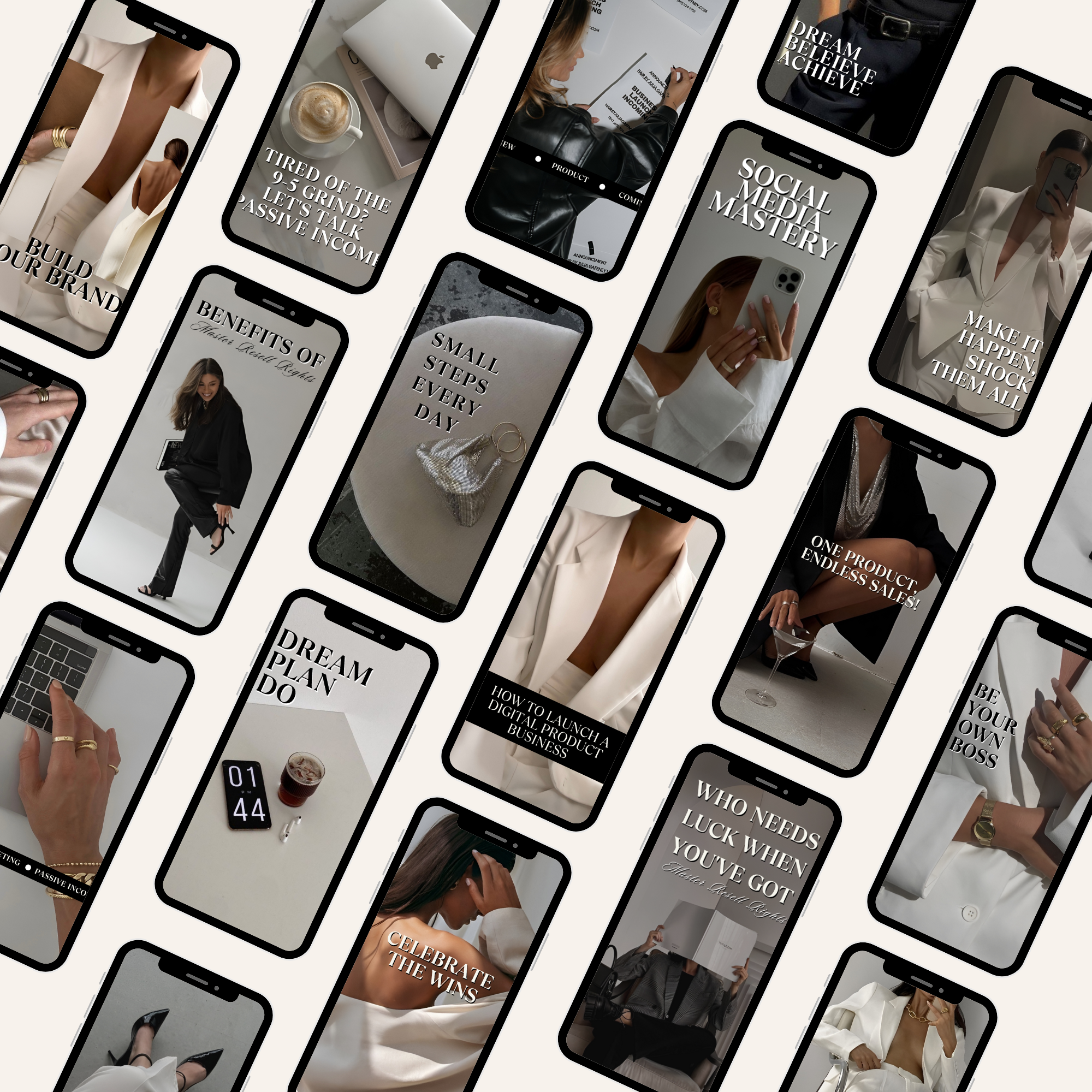 100 Faceless Marketing Instagram Templates - Elevate Her Agency