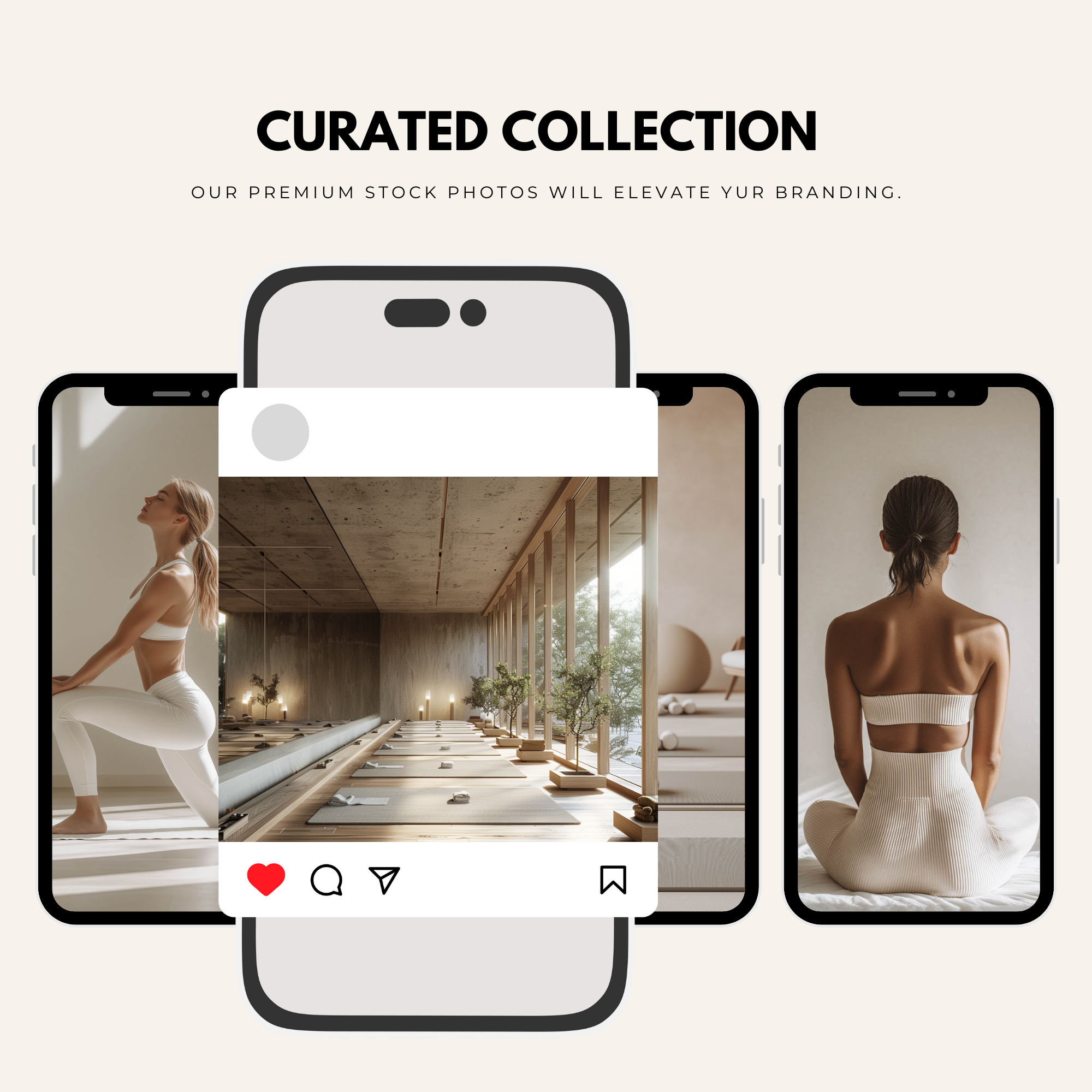 130 high-quality Pilates and Yoga stock photos, complete with Master Resell Rights, perfect for creating marketing content.