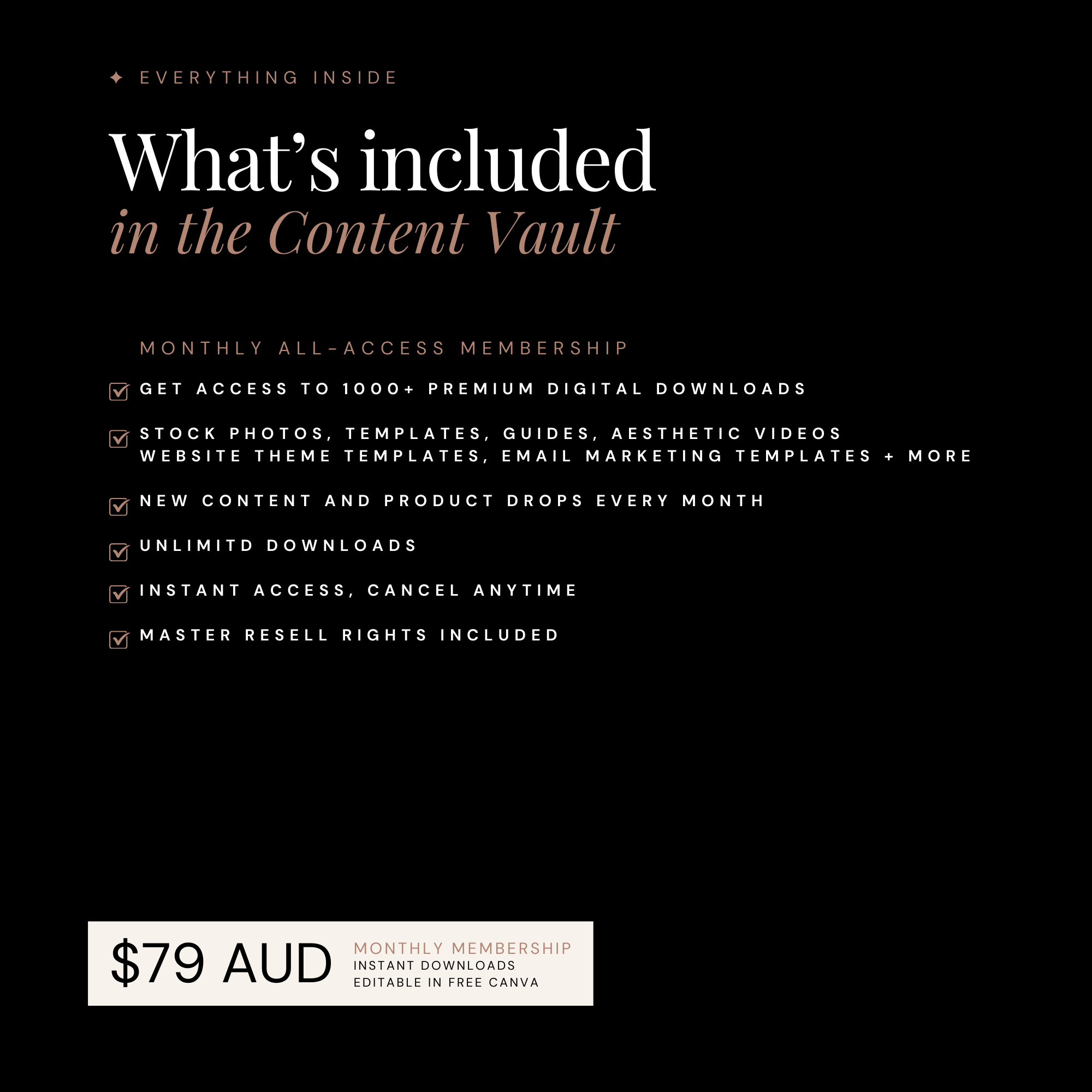 The Content Vault – All Access Membership - Digital Product Elevate Her Studio