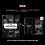 Bonus 60 editable Instagram story templates for Womanpreneur Mindset eBook. Canva-ready marketing tools with MRR rights.