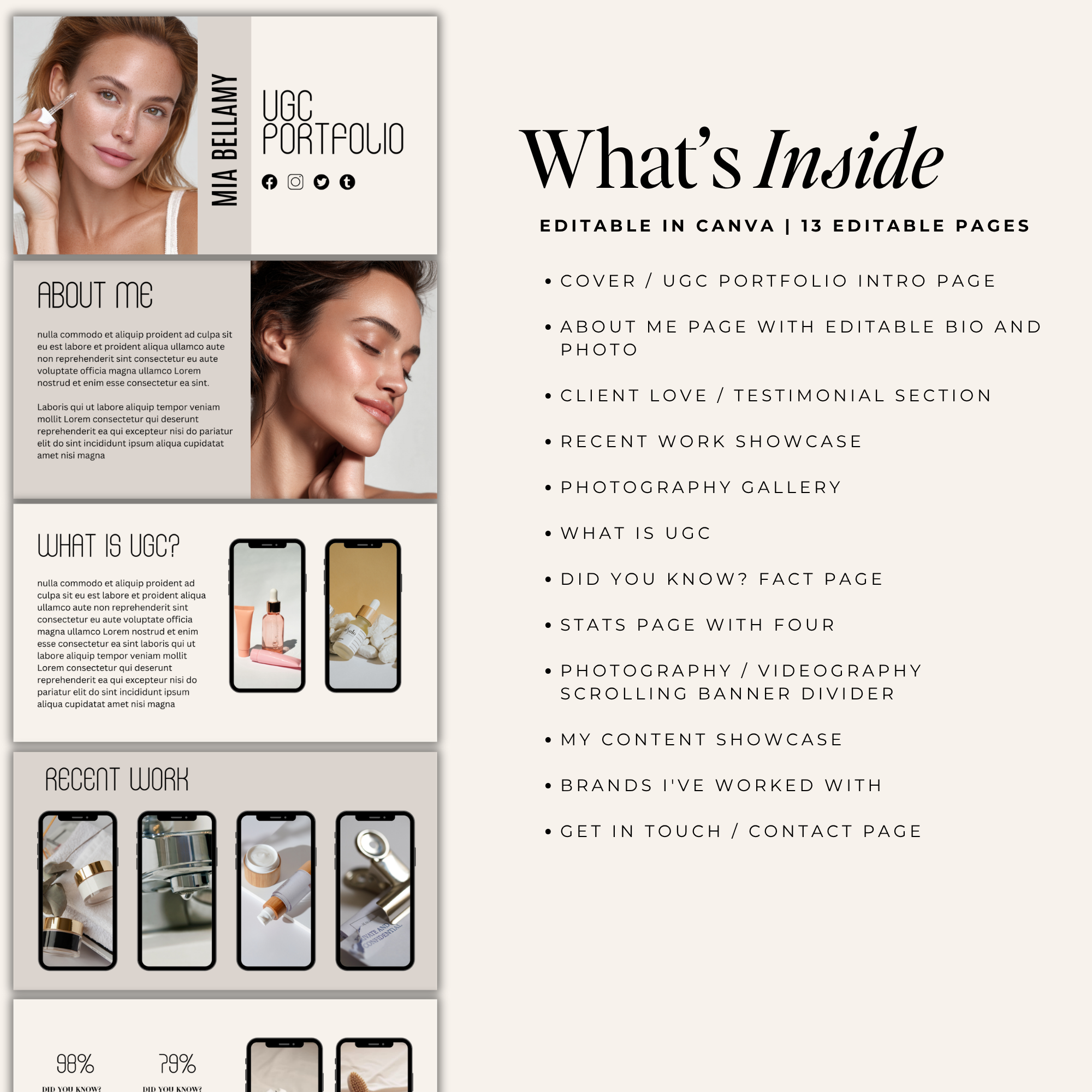 UGC Portfolio Canva Website