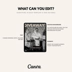 Editable faceless marketing email template in Canva, demonstrating customization options for text, photos, and elements.