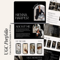 UGC Portfolio Template - Dark - Digital Product Elevate Her Studio