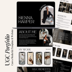 UGC Portfolio Template - Dark - Digital Product Elevate Her Studio