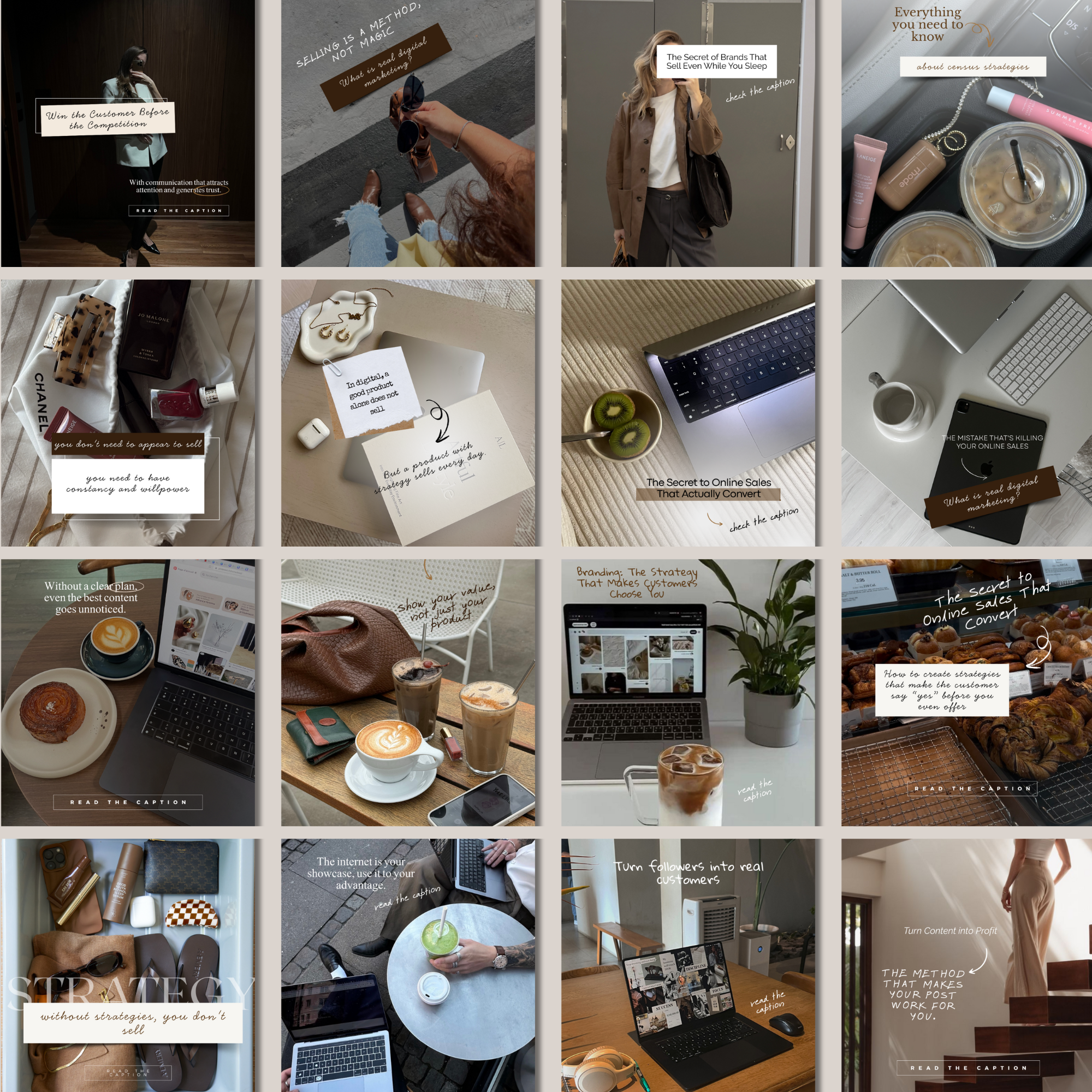 Digital Marketing Instagram Template Bundle - Elevate Her Studio