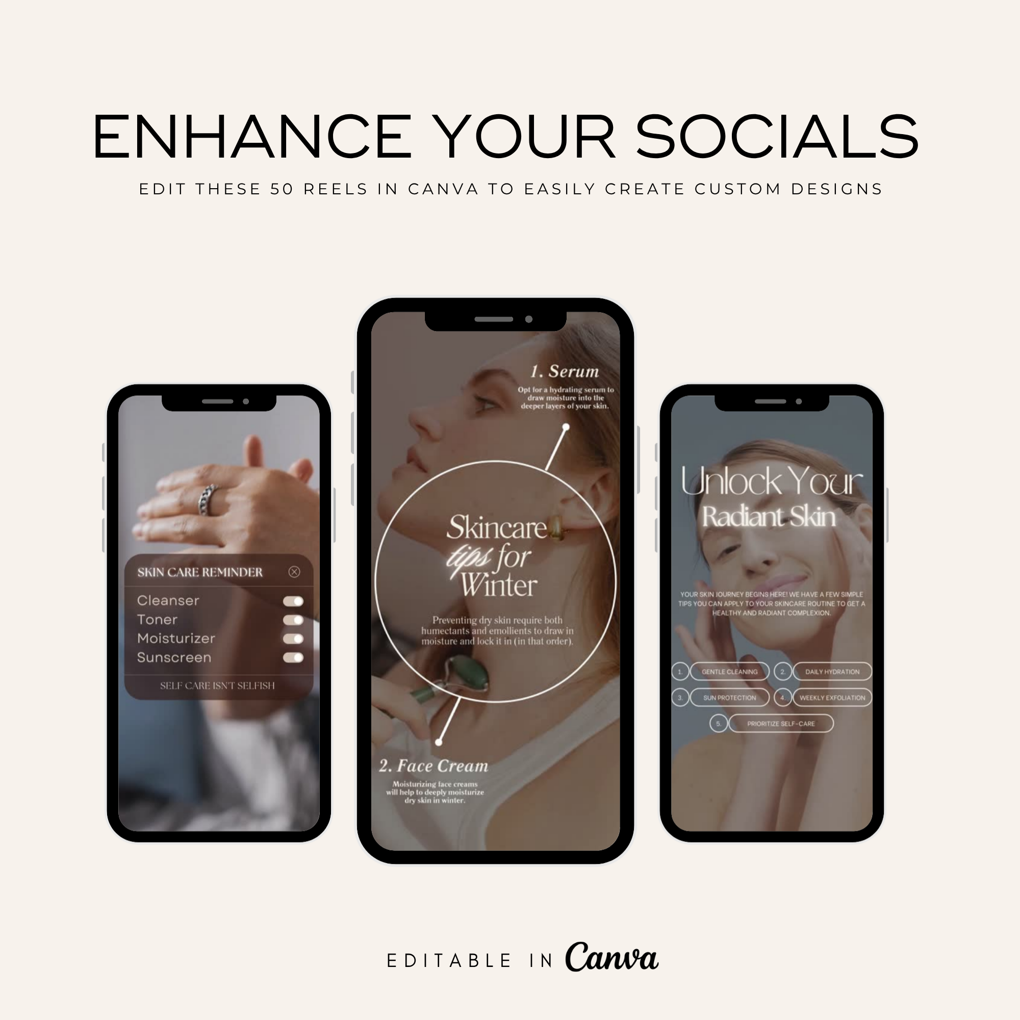 330 Skincare Reels & Stock Photos Bundle - Elevate Her Agency