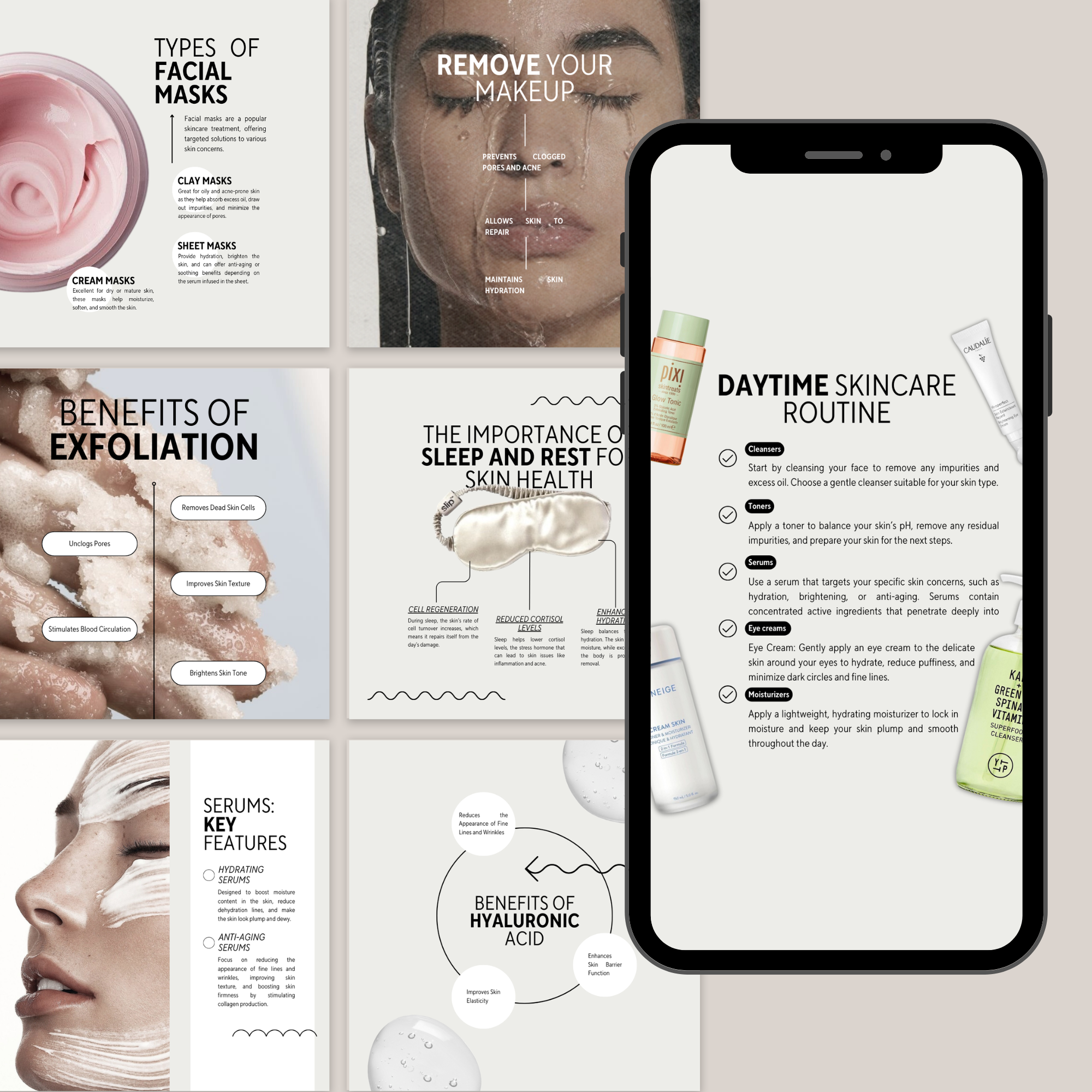 50 Skincare Instagram Template Collection - Elevate Her Agency