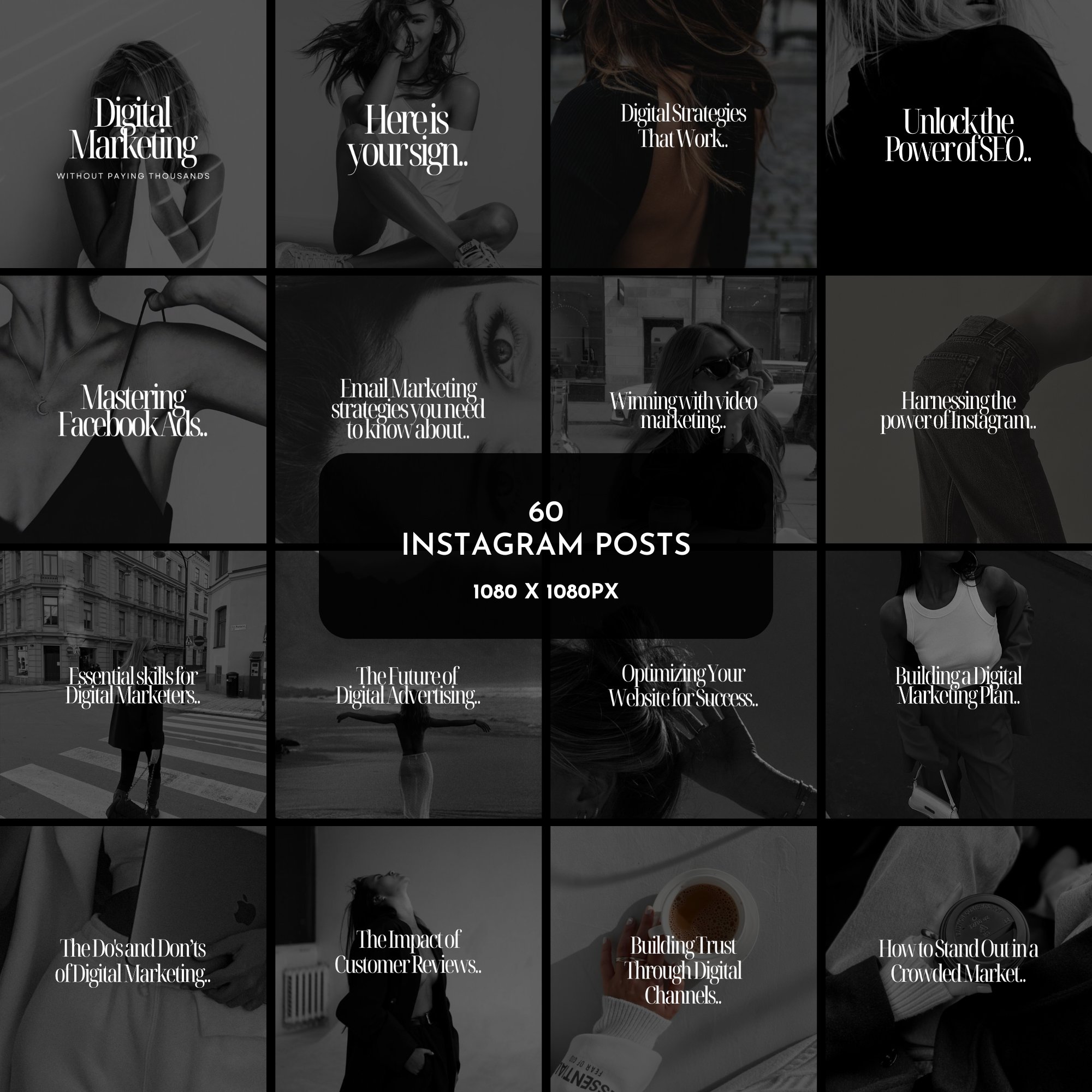 120 Digital Marketing Instagram Templates - Elevate Her Agency