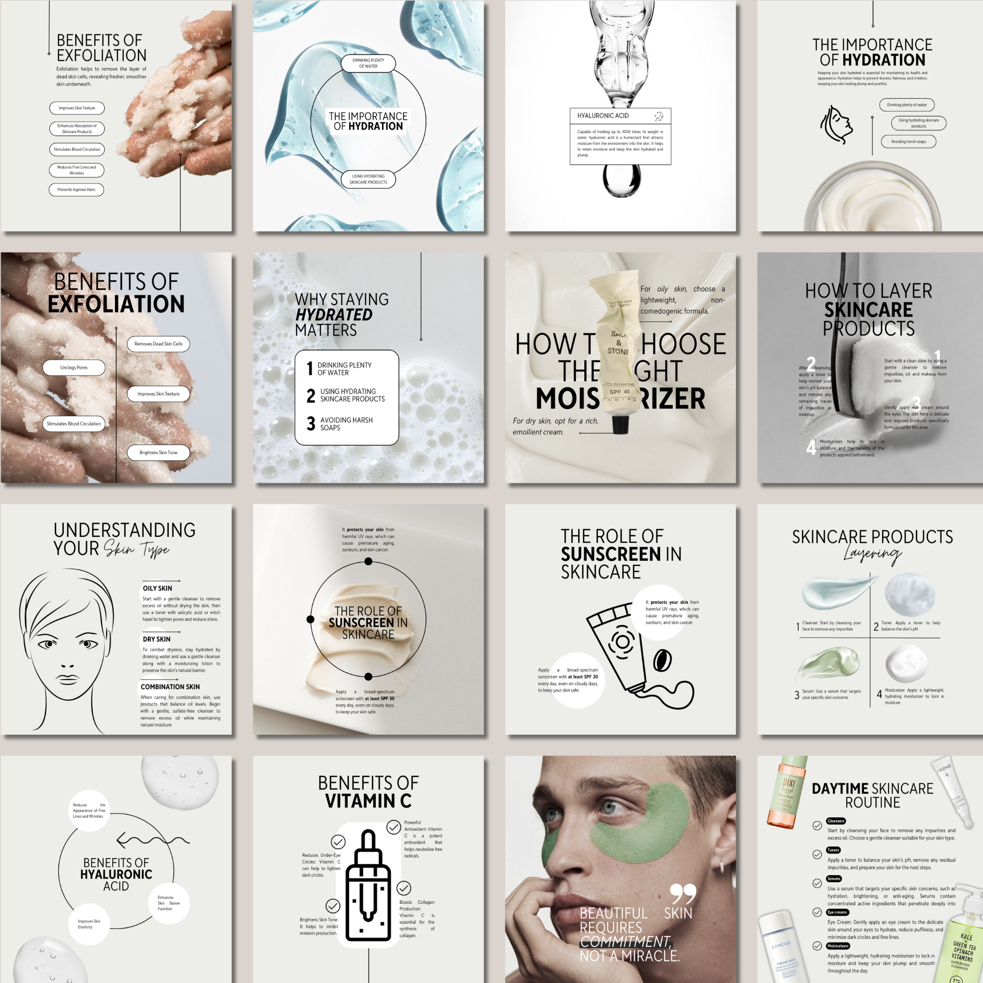 50 Skincare Instagram Template Collection - Elevate Her Agency