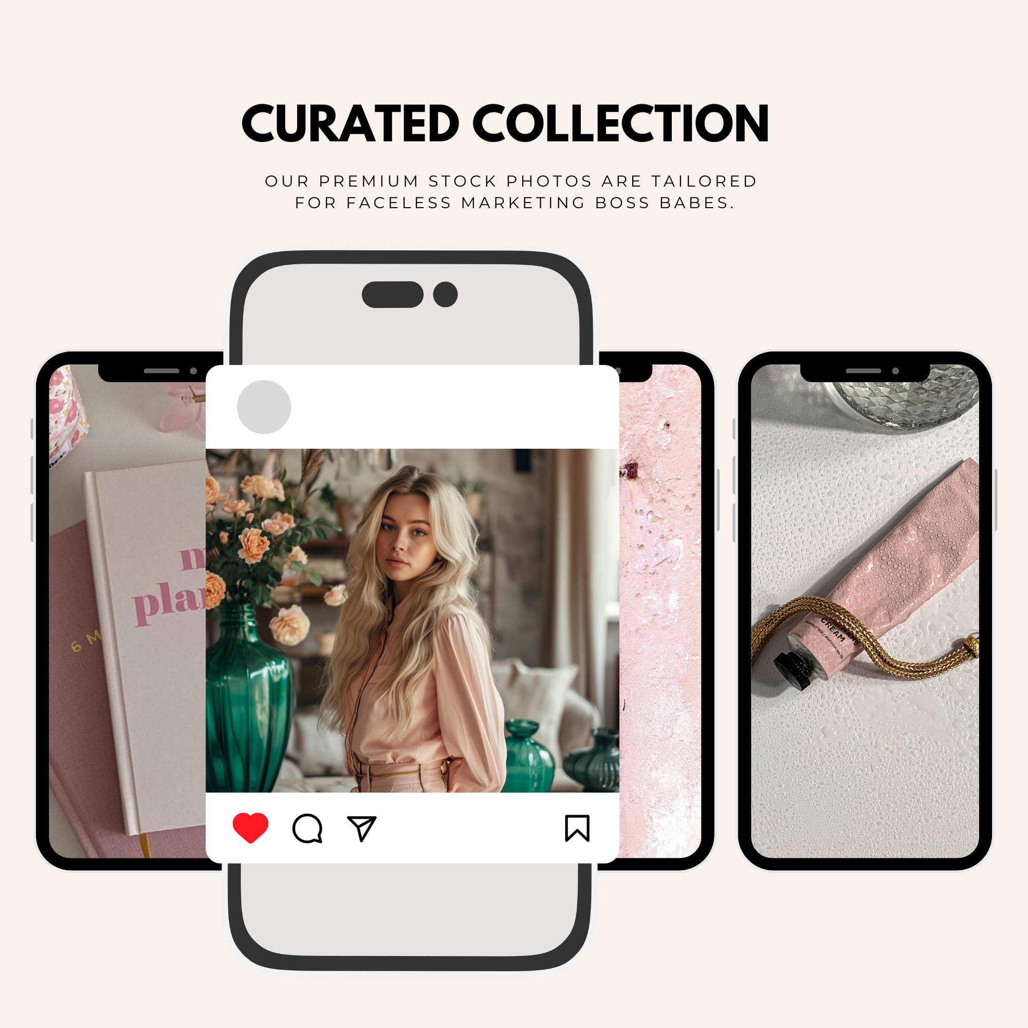 170 Blush Pink Stock Photos & Reels Bundle - Elevate Her Agency