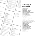 Influencer & UGC Contract Template: A sleek, editable Canva template covering essential clauses for brand deals and partnerships.
