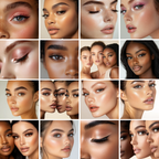 Curated collection of eyelash technician stock images featuring diverse beauty looks, perfect for beauty professionals and digital marketing.