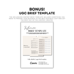 Editable Influencer Contract Template for UGC Creators Professional Canva design with essential clauses for agreements and partnerships.=