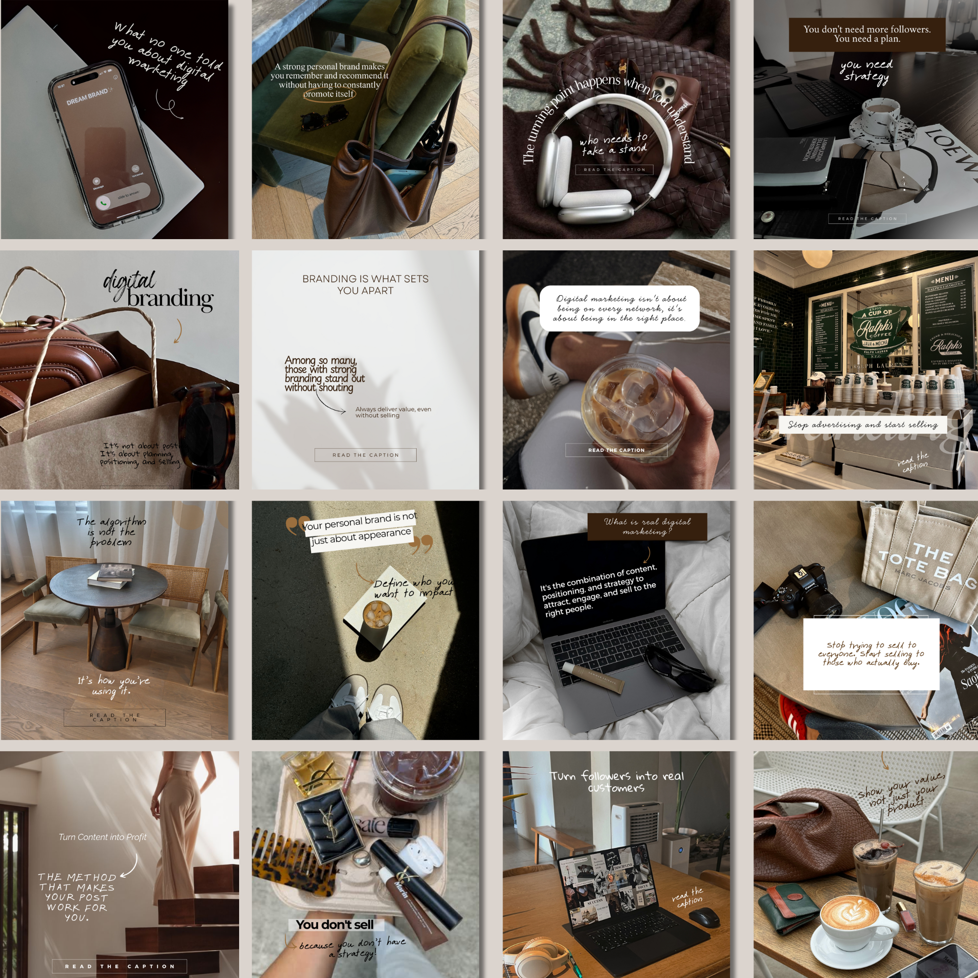 Digital Marketing Instagram Template Bundle - Elevate Her Studio