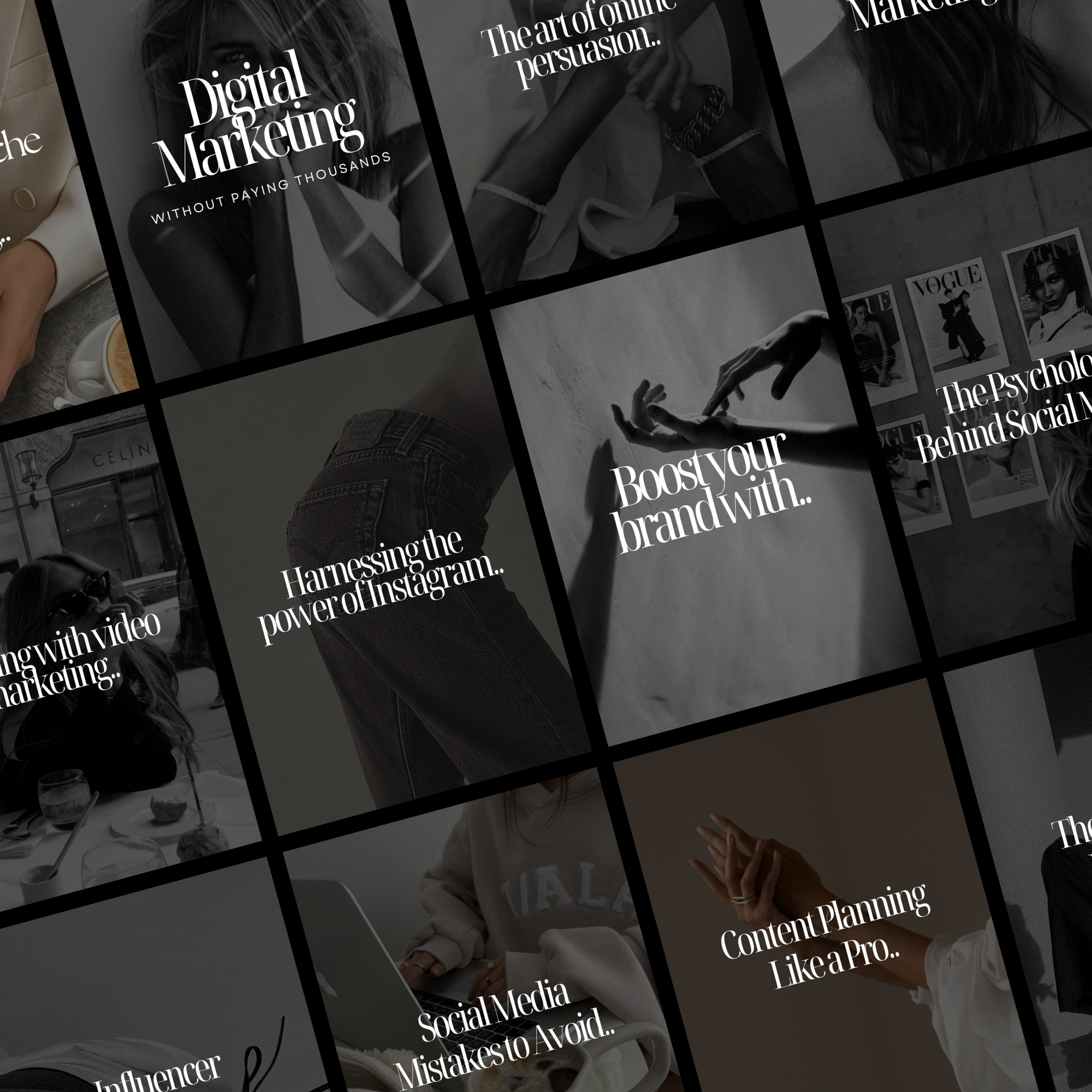 120 Digital Marketing Instagram Templates - Elevate Her Studio