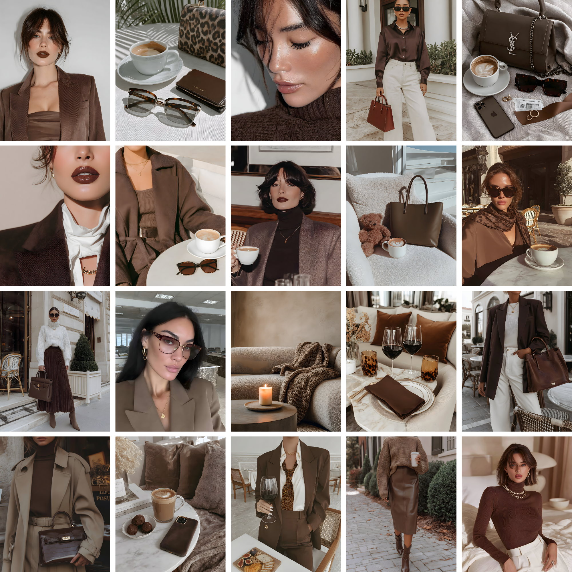 Dark Cocoa Brown Stock Photos - Digital Product Elevate Her Studio