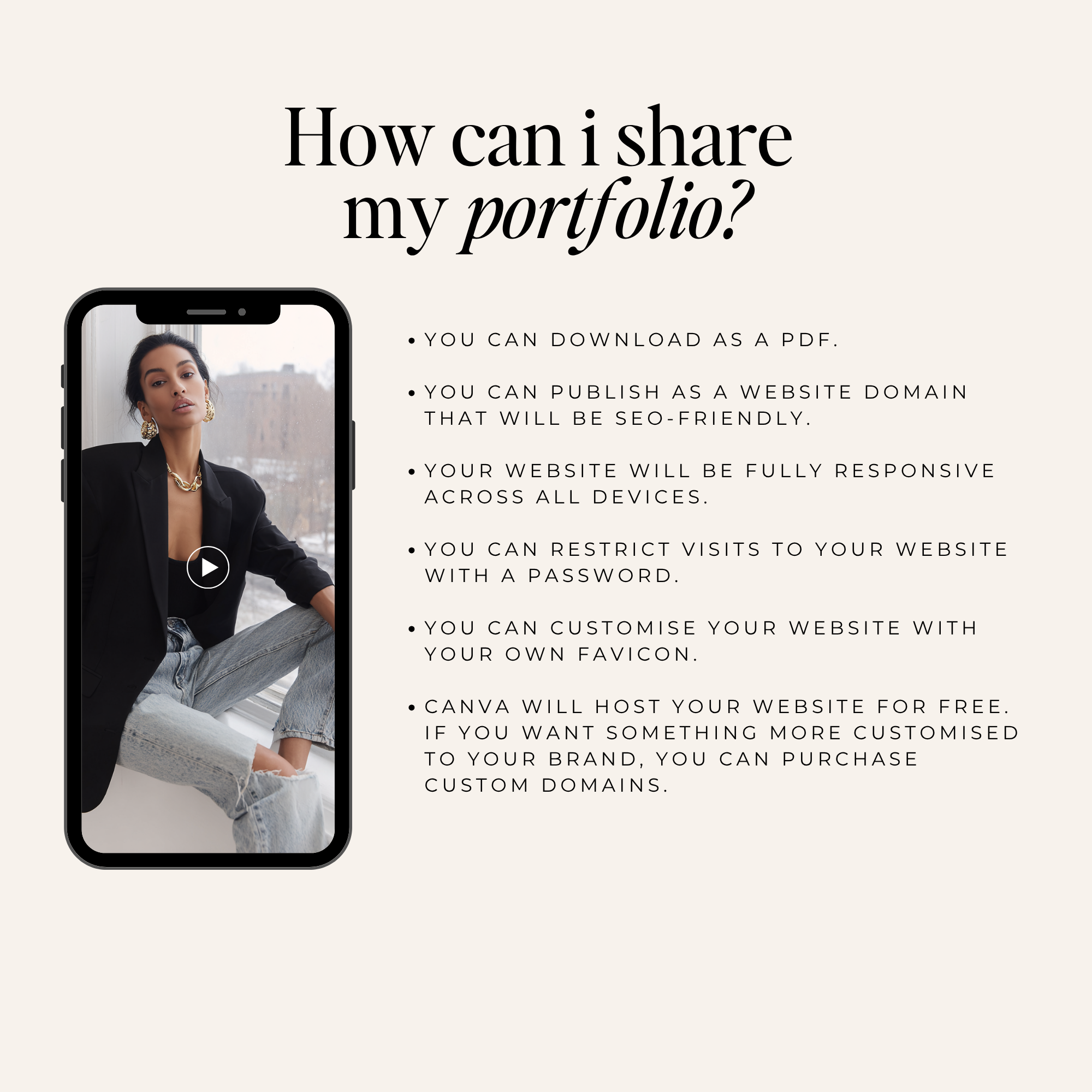 UGC Portfolio Template - Dark - Digital Product Elevate Her Studio