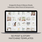 50 Skincare Instagram Template Collection - Elevate Her Agency