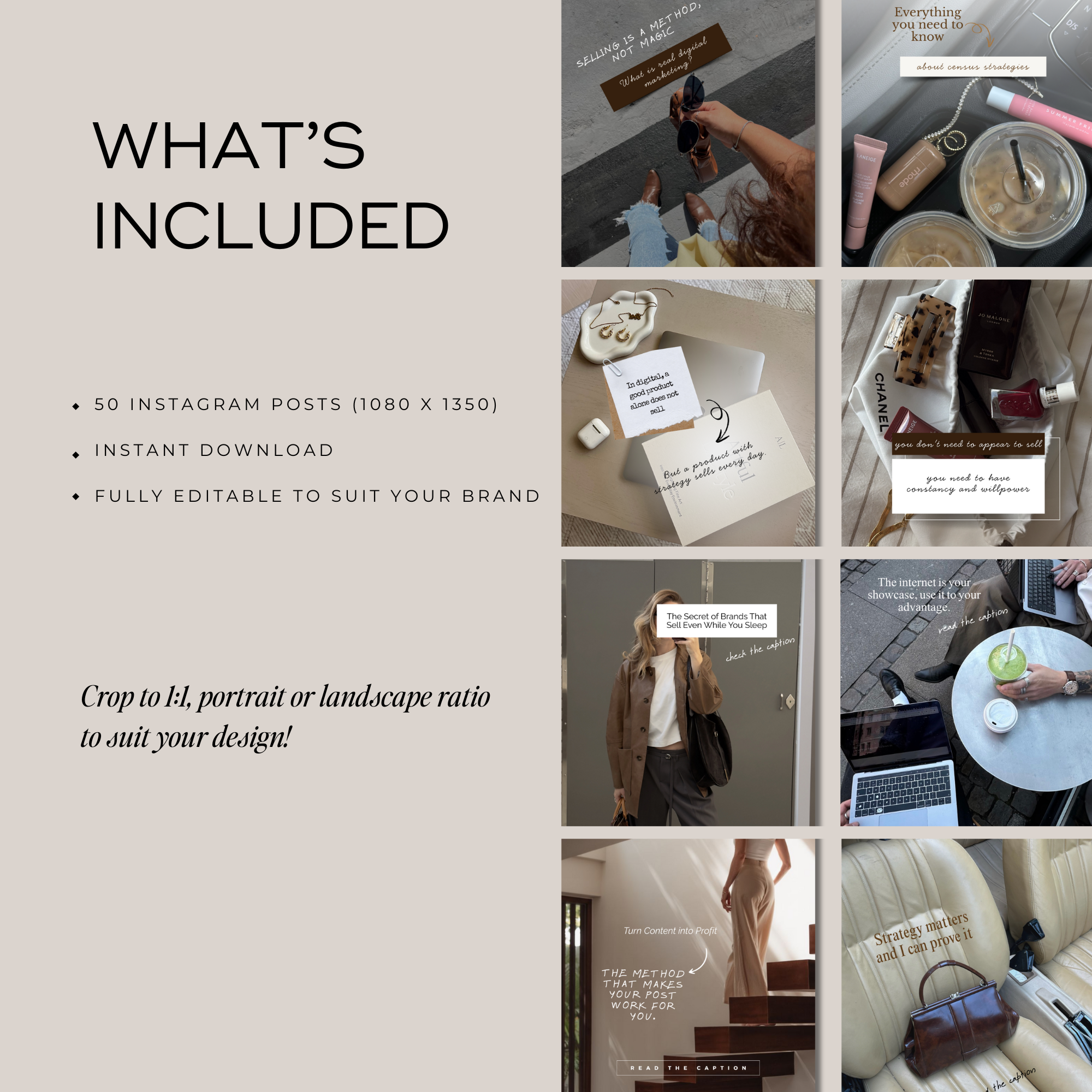 Digital Marketing Instagram Template Bundle - Elevate Her Studio