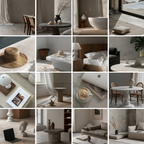 Curated collection of luxury interior stock photos showcasing elegant furniture, decor, and lifestyle aesthetics. Perfect for digital marketing use.