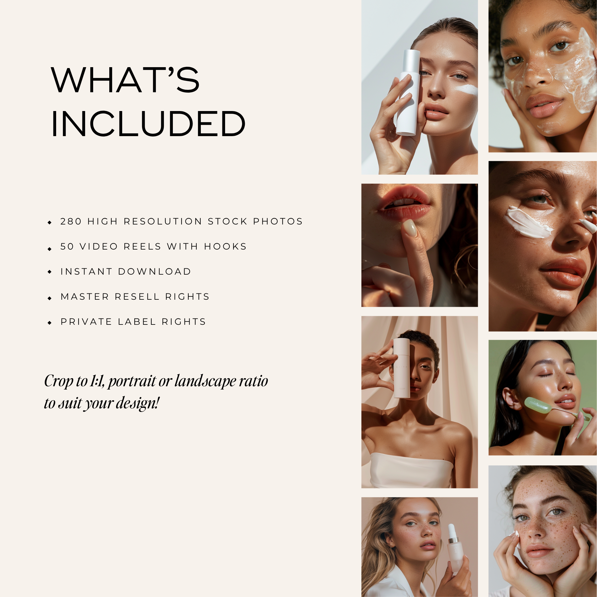 330 Skincare Reels & Stock Photos Bundle - Elevate Her Agency