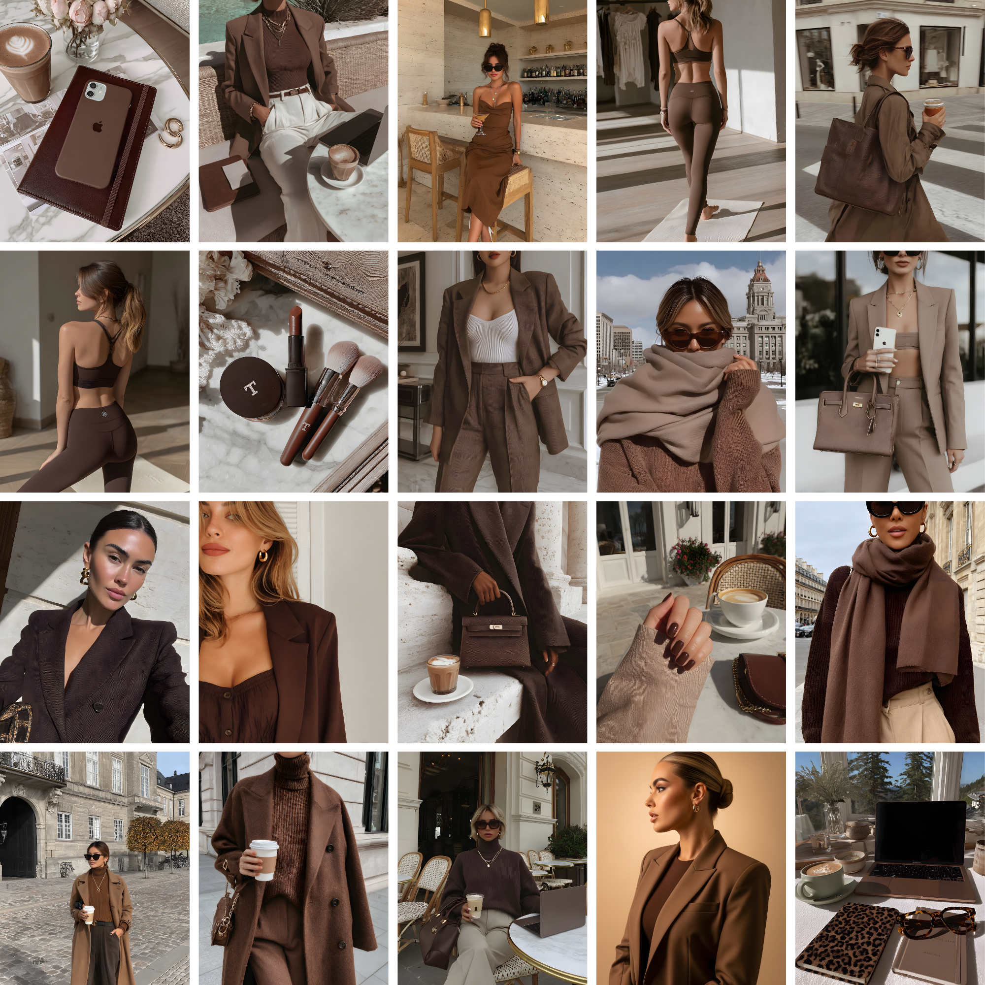 Dark Cocoa Brown Stock Photos - Digital Product Elevate Her Studio