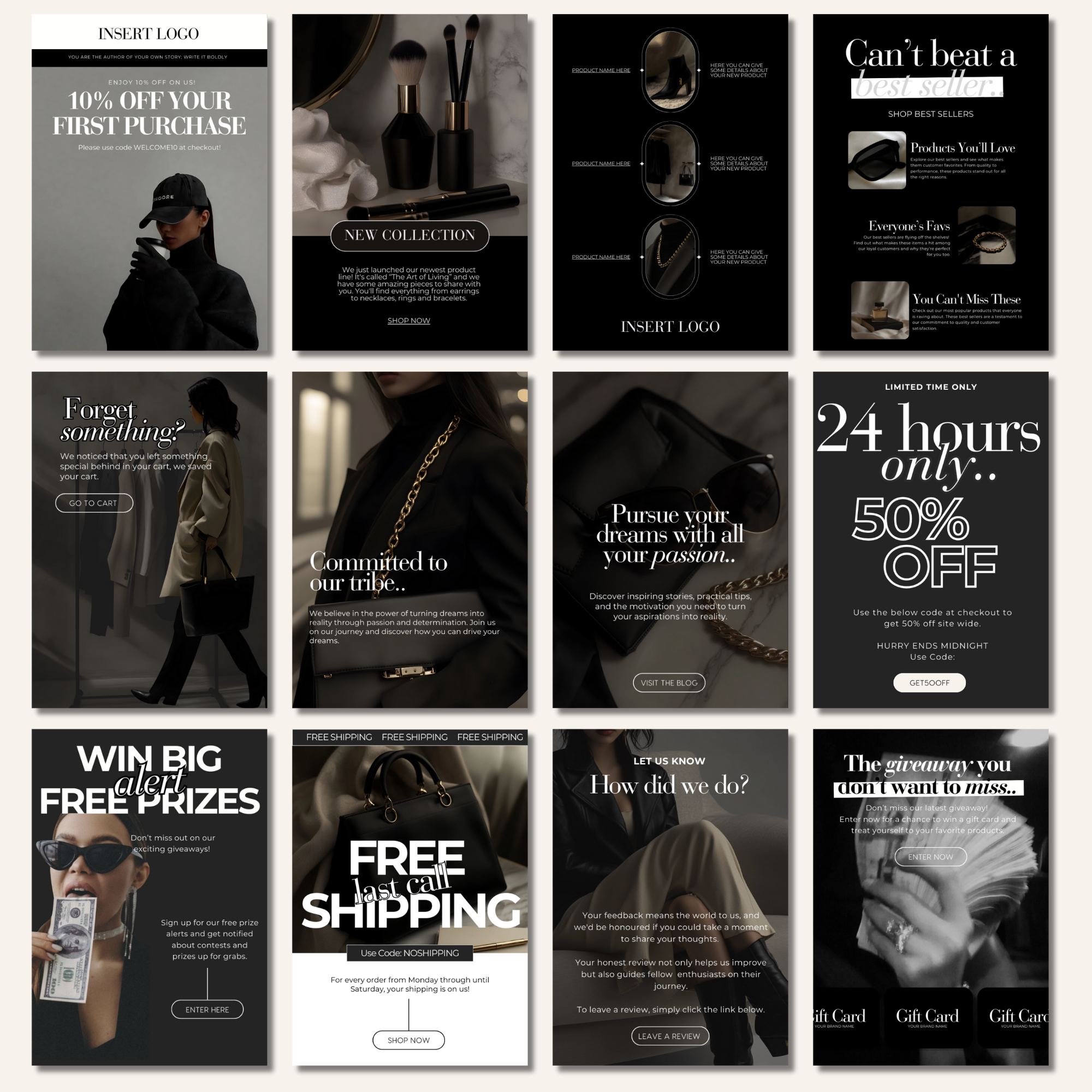 Professional email templates for brands, featuring sleek and modern designs. Ideal for enhancing email marketing strategies with engaging visuals.