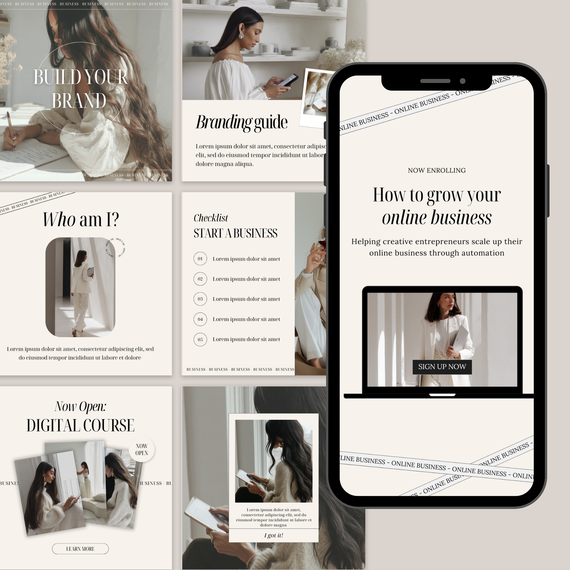 The Clean Girl Content Kit - Digital Product Elevate Her Studio