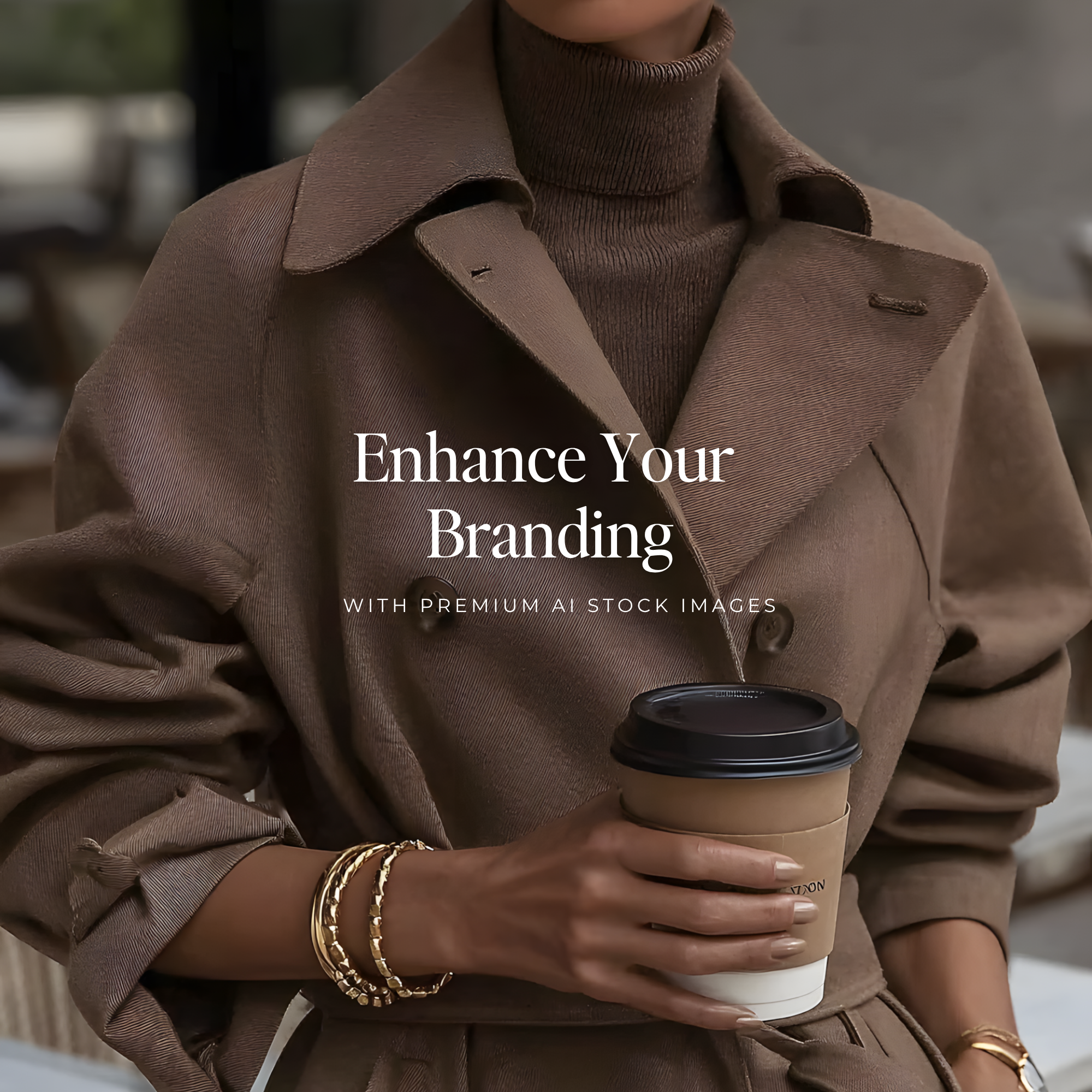 Dark Cocoa Brown Stock Photos - Digital Product Elevate Her Studio