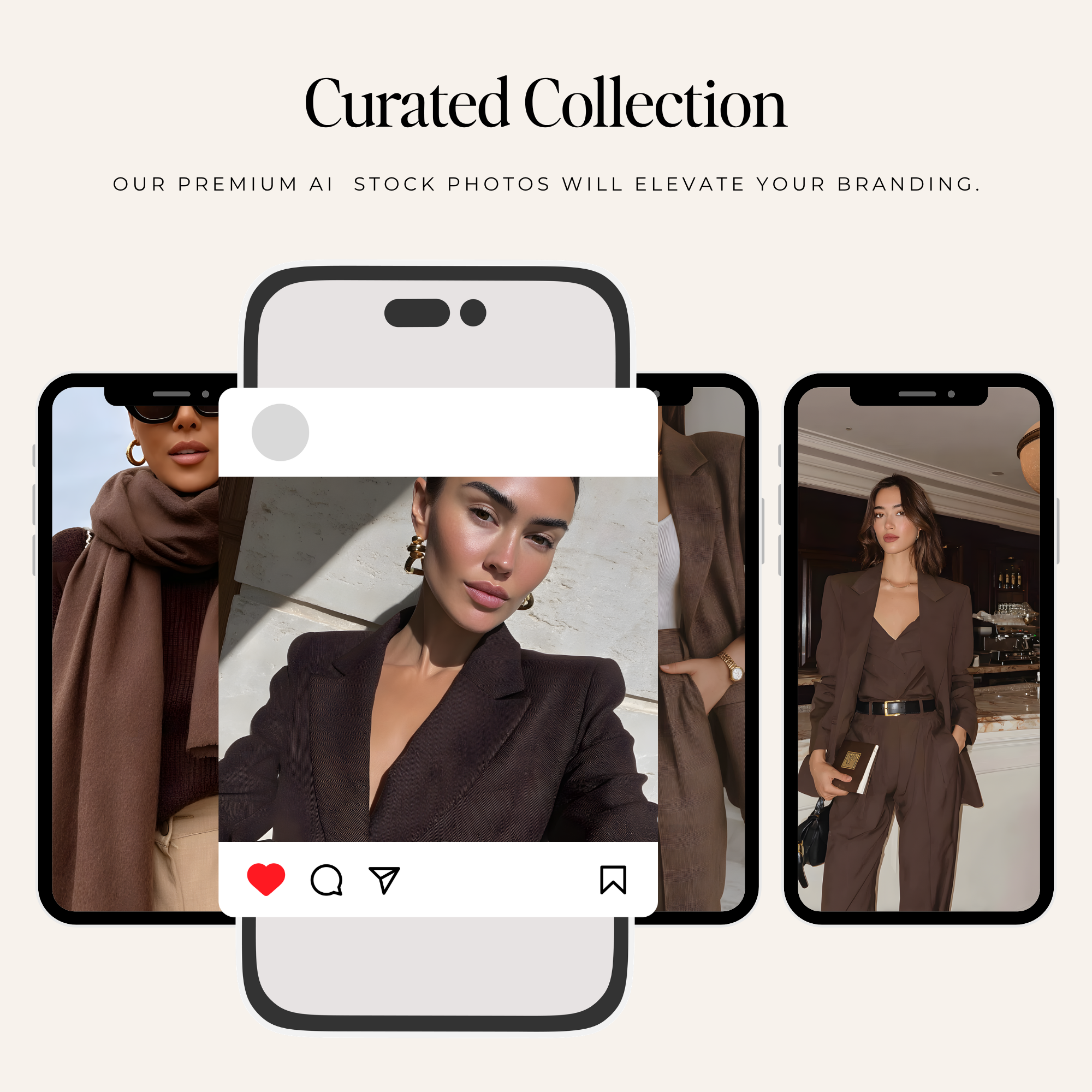 Dark Cocoa Brown Stock Photos - Digital Product Elevate Her Studio