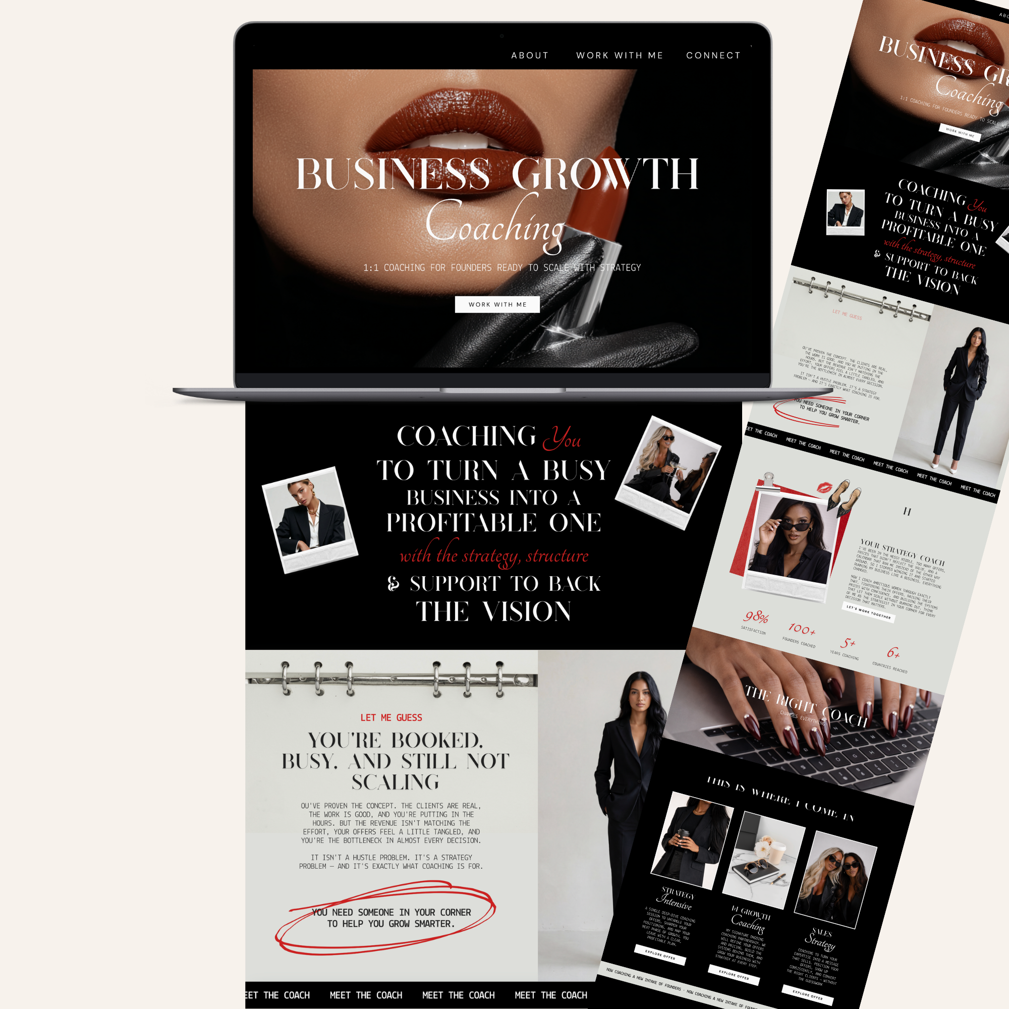 Coaching Canva Website Template - Digital Product Elevate Her Studio