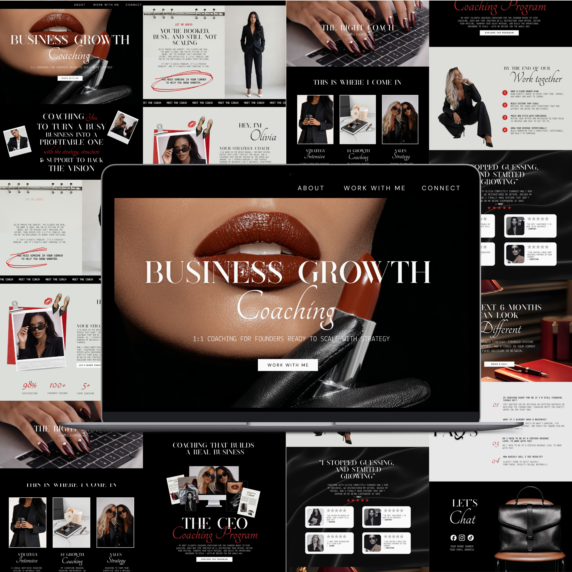 Coaching Canva Website Template - Digital Product Elevate Her Studio