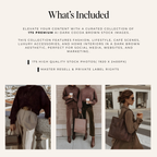 Dark Cocoa Brown Stock Photos - Digital Product Elevate Her Studio