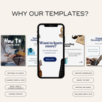 100 Blue Instagram Carousel Template Bundle - Elevate Her Studio