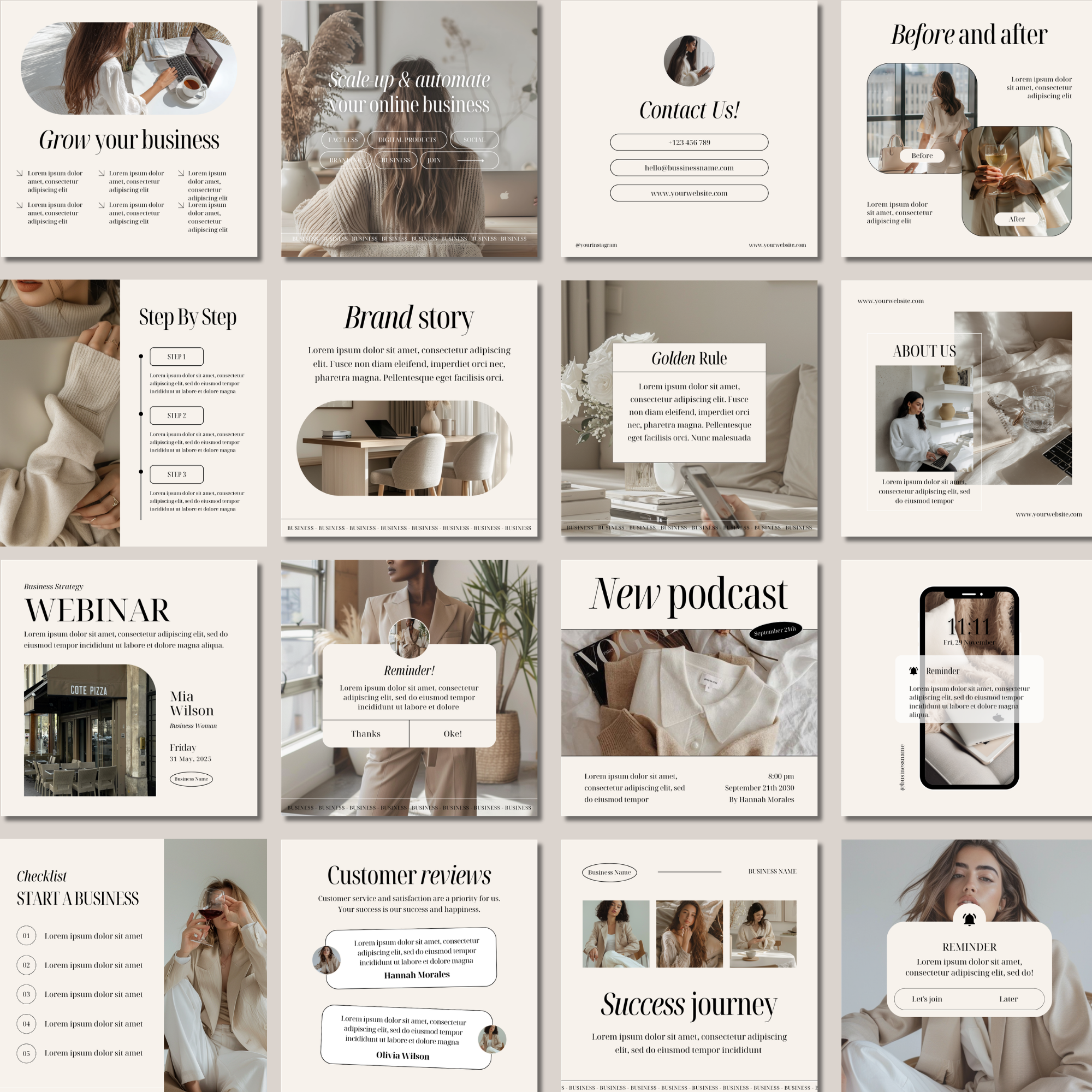 The Clean Girl Content Kit - Digital Product Elevate Her Studio