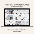 100 Blue Instagram Carousel Template Bundle - Elevate Her Studio