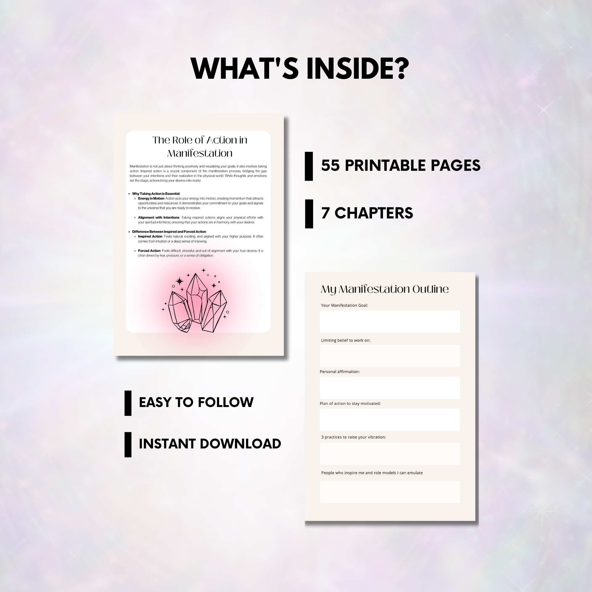 Manifest money and abundance with this 55-page ebook on financial manifestation techniques.