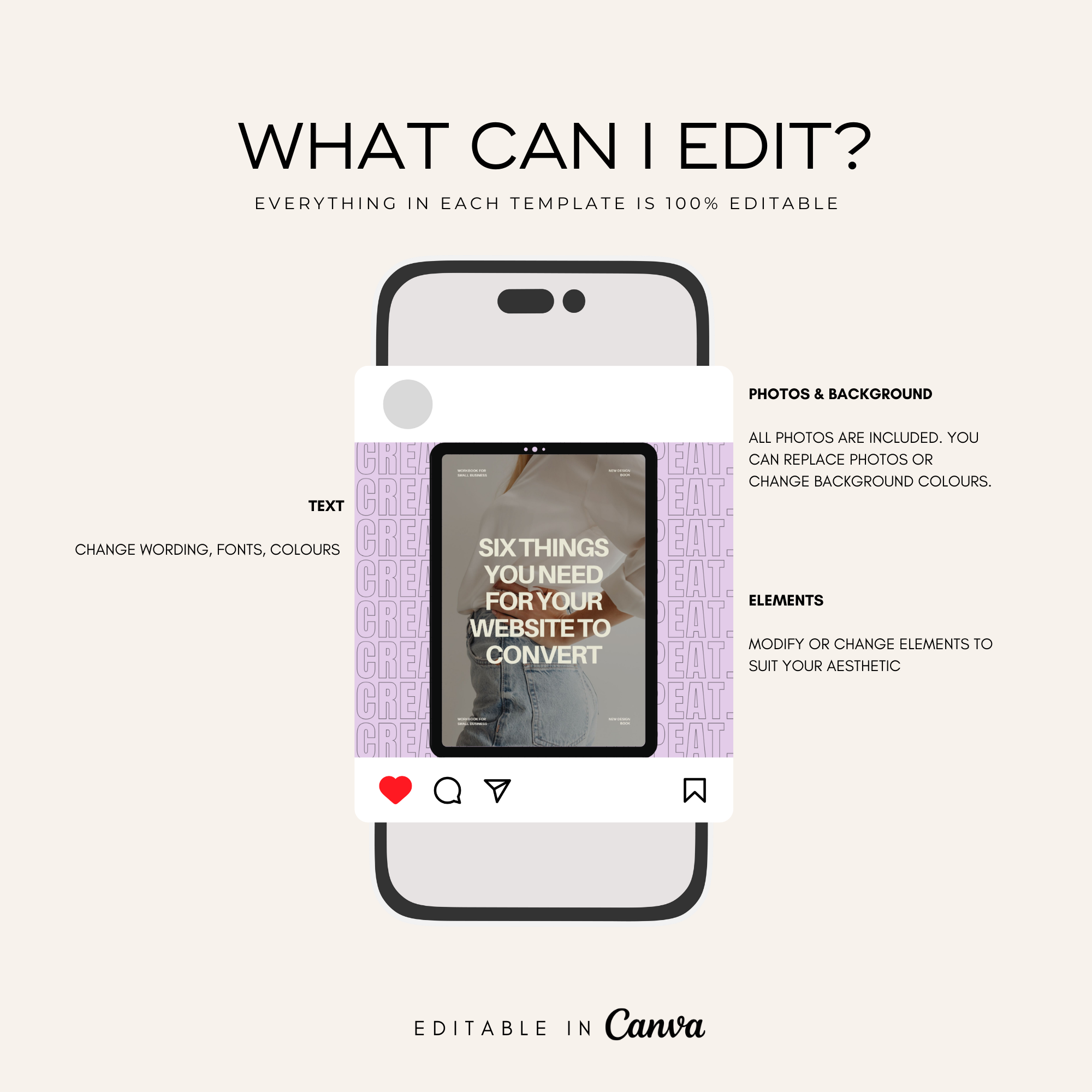 45 Purple Instagram Template Bundle - Elevate Her Studio