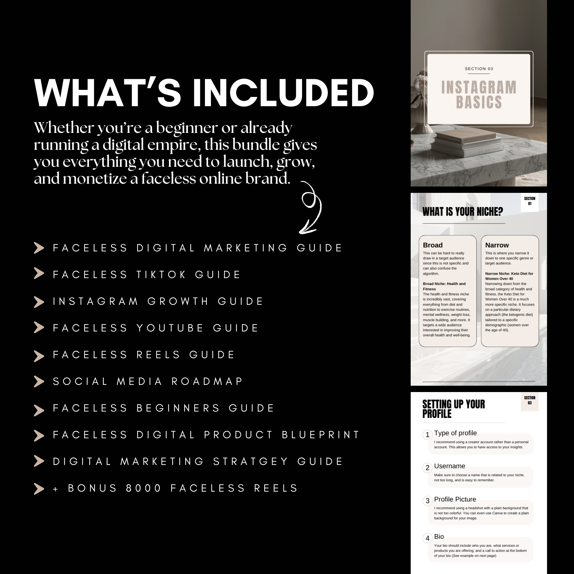 Ultimate Faceless Marketing Guide Bundle - Elevate Her Agency