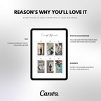 UGC Content Brief Template displayed on a tablet screen with editable text, photos, and elements for influencers and brands.