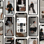 Luxury Noir Instagram Template Bundle - Elevate Her Studio