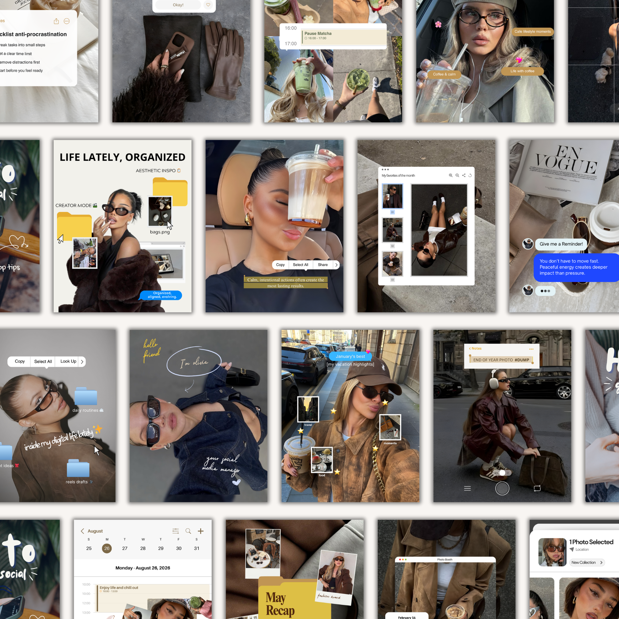 Content Creator Instagram Template Pack - Digital Product Elevate Her Studio