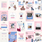 50 Social Media Manager Instagram Canva Templates - Elevate Her Studio