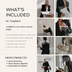 Luxury Noir Instagram Template Bundle - Elevate Her Studio