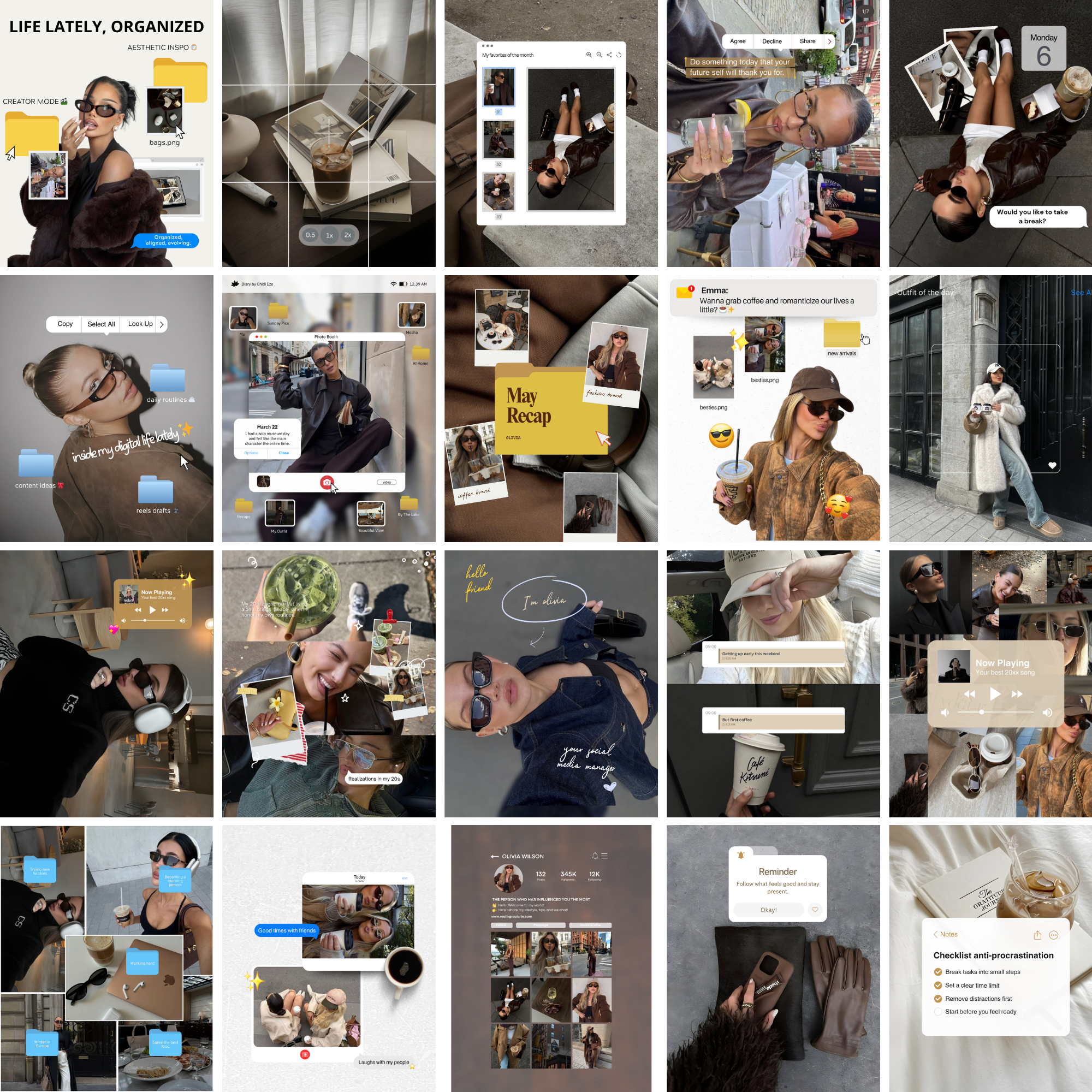 Content Creator Instagram Template Pack - Digital Product Elevate Her Studio